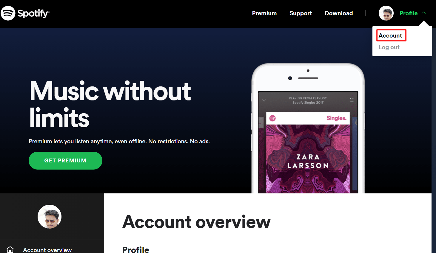 cancel spotify premium on iphone app